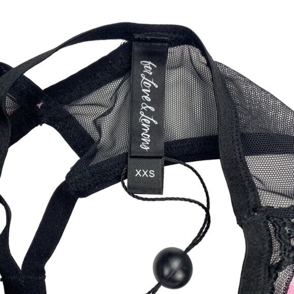 NWT FOR LOVE & LEMONS Odette Floral High Waist Thong Panty Sz XXS - Picture 3 of 4